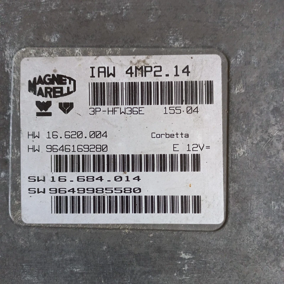 CALCULATEUR  PEUGEOT 607  2.2 MAGNETI IAW 4MP2.14  HW 9646169280 / SW 9649985580 - Image 2 of 2