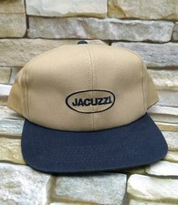 Vintage Jacuzzi Trucker Cap Hat SnapBack K Products Made In USA Tan Navy