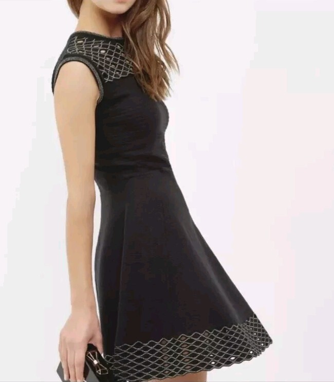 ted baker black skater dress Neiman Marcus
