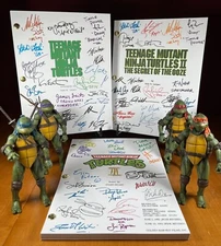 Teenage Mutant Ninja Turtles Trilogy Scripts Signed- Autograph Reprints- TMNT