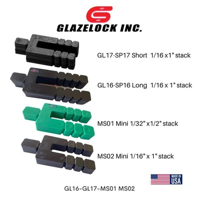 Glazelock Snap-off Shim, Stackable Horseshoe Plastic Flat Shims 1 7/8''W with 5/8