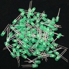 X5 GREEN LED DIODES 5mm 1.9V-2.1V LED DIODE 5mm GREEN LIGHT EMITTING DIODE PCB 