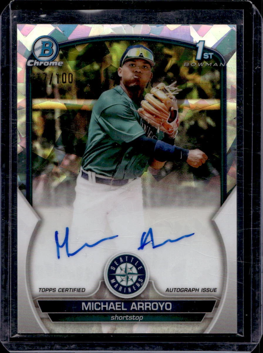 Michael Arroyo 2023 Bowman Chrome #CPA-MA 1st Prospect Auto Atomic /100