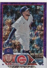 2023 TOPPS PURPLE /799 P.J. HIGGINS CHICAGO CUBS PARALLELS JC-1603