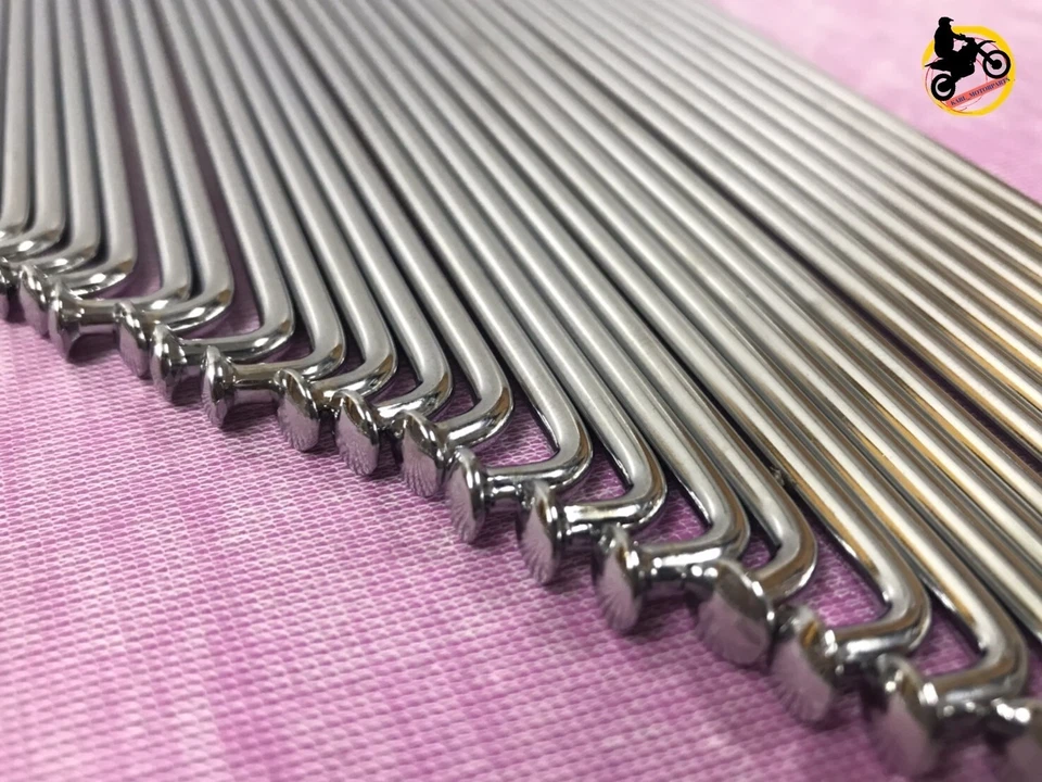 FIT KAWASAKI KH500 A8 1976 FRONT & REAR Chrome Spoke Set 80Pcs. #nan3551# - Изображение 4 из 4