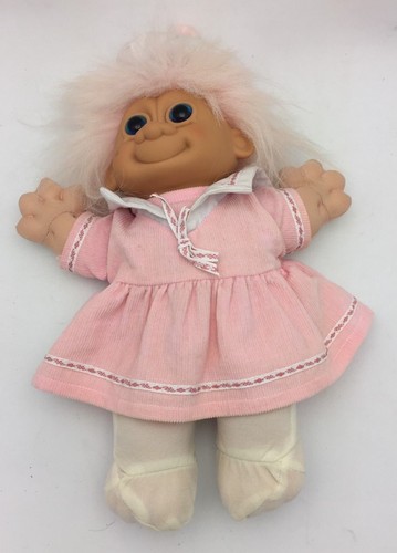 vintage russ berrie troll plush baby dolls ~ baby girl & baby
