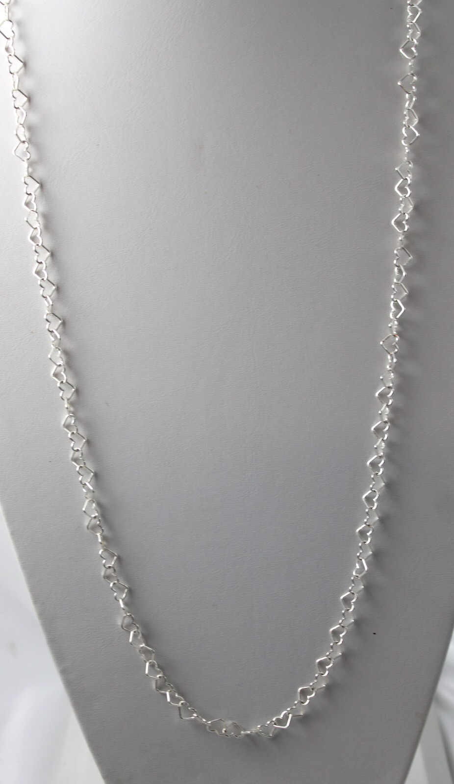 Milor Sterling Silver 32 Inch Heart Chain Necklace Made in Italy eBay
