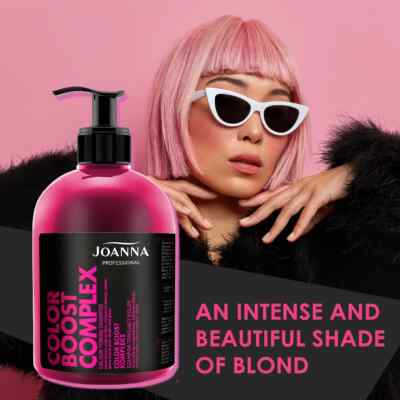 Joanna Professional Pink Toning Hair Shampoo neutralisiert gelblichblondes Haar