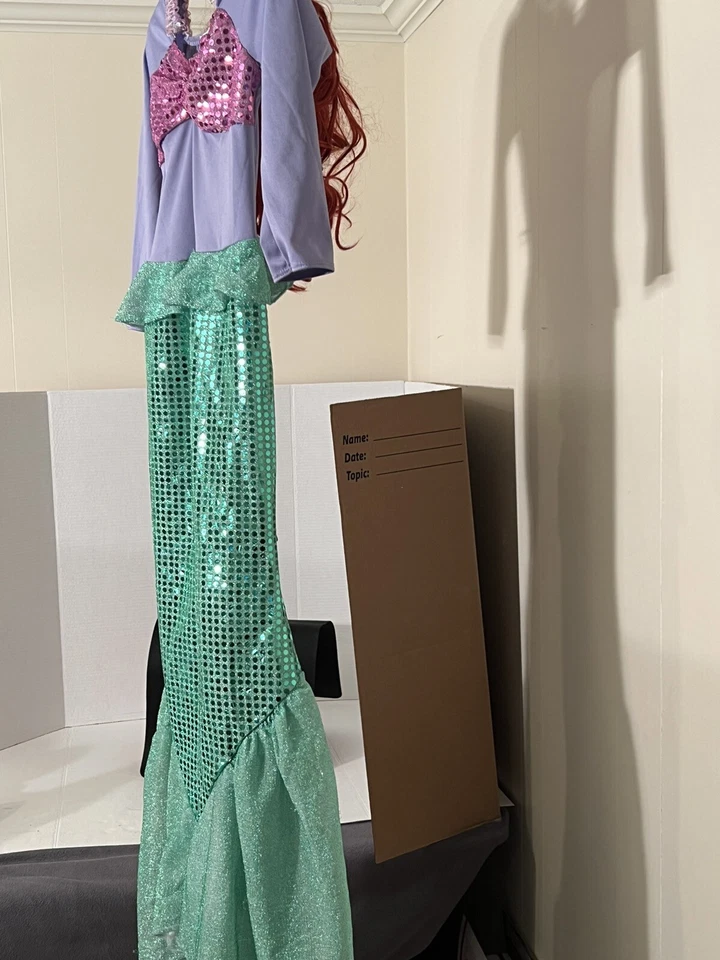 Disfraz de sirena para niños con peluca roja disfraces de California Foto 2 de 4