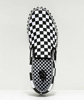 mens vans slip on checkerboard