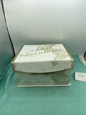 Chase Adventures Decorative Cardboard Storage Box Gold & White