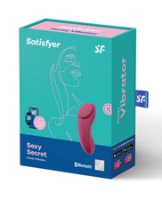 Satisfyer Sexy Secret Wine Red Handy Magnet Powerful Panty Vibrator, New