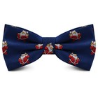 NEU - festliche Herren Weihnachtsfliege - blau mit Nikoläusen - X-Mas - Geschenk