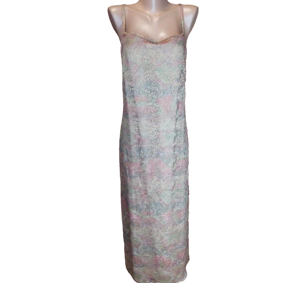Gina Bacconi Long Lace Dress US 14 / UK 18 EUR 44 Gradient Pastel Maxi | eBay Gina Bacconi Long Lace Dress US 14 / UK 18 EUR 44 Gradient Pastel Maxi | eBay
