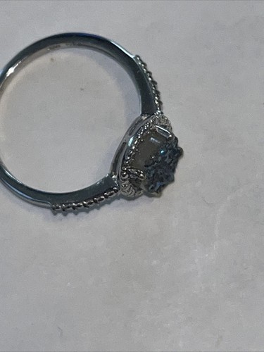Cuatro anillos cada uno hecho de varios colores de gemas brillantes halo de ley talla 8 - Imagen 11 de 22