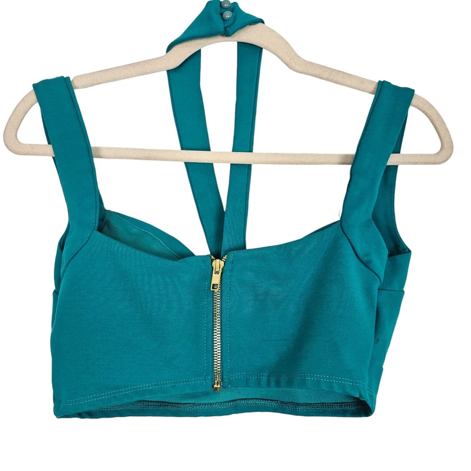 Lo último Sujetador corto Miami Styles para mujer M azul verdoso bralette mediano acolchado  Foto 4 de 4