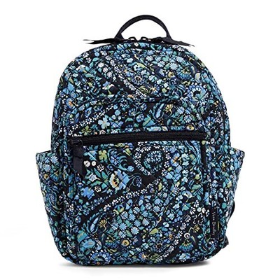 Vera Bradley Women's Cotton Small Backpack Dreamer Paisley - Recycled Cotton ...