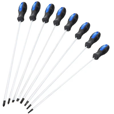 ASTA Schraubendreher TORX / KREUZ / SCHLITZ Schraubenzieher Set 450mm Extra Lang CR-V