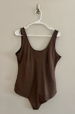 NWT Pinsy Bonded Scoop Tank Body Shapesuit Shapewear Bodysuit 1X Brown