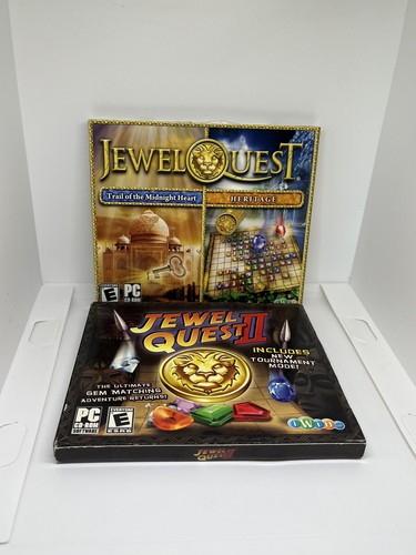 Jewel Quest II & Mysteries 2 PC CD-ROM iWin Match 3 Puzzle Juegos de Computadora Retro - Imagen 2 de 10