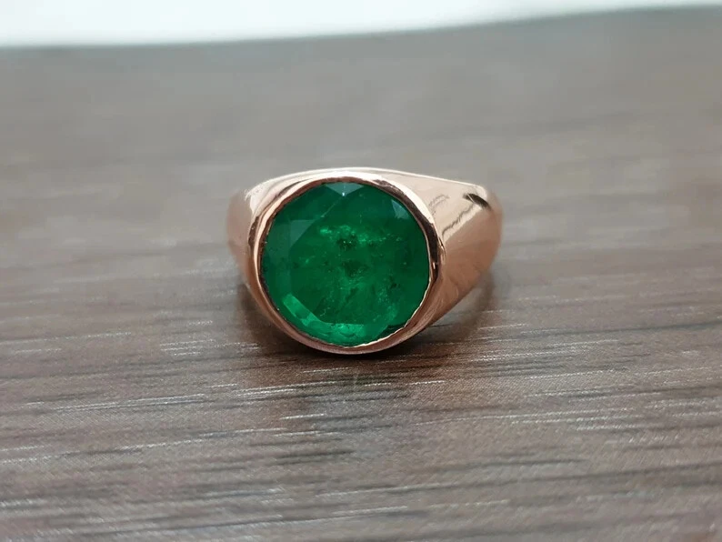 Copper emerald best sale ring