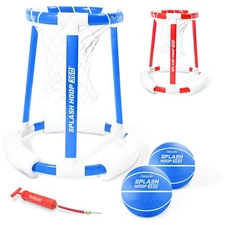 GoSports Splash Hoop 360 Floating Pool Basketball Game Blue 