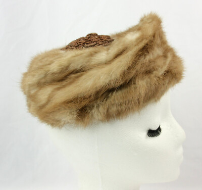 Vintage Vincent de Coven Mink Fur Soutache Applique Pillbox  display picture 3