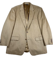 Vintage 100 Camel Hair Blazer Daniel Gray 44L Fully Lined Tan Sport Coat Soft