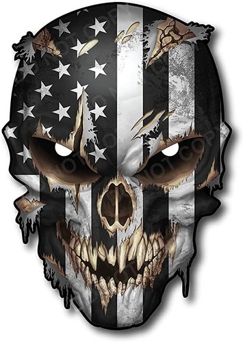 Skull Decal Sticker Car Truck Window Bumper Outdoor Vinyl Flag Military Police - Picture 18 of 106