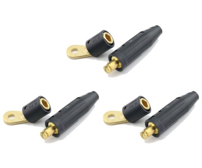 WeldingCity 3-pk Thread-Stud to Tweco Adapter w/ Male Connector #0-3/0 US Seller