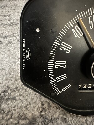 1969 MUSTANG SPEEDOMETER W BLACK FACE 120MPH #69F-9260-M