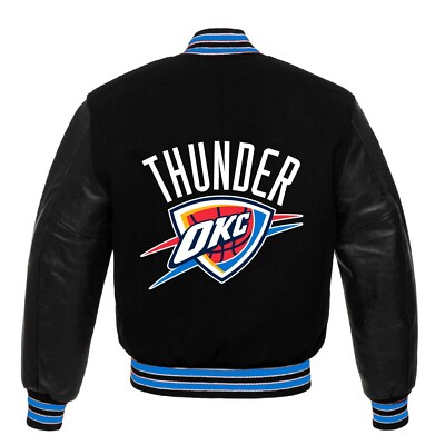 NBA Oklahoma Thunder varsity Jacket small medium Large XL 2XL 3XL