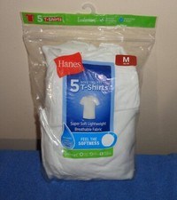 Hanes 5 Piece Boys Tagless T- Shirts Size M 10 12