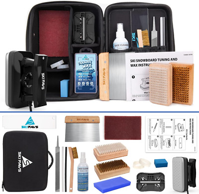 Ski/Snowboard Wax Kit, Ski Tuning & Waxing Kit with Wax Iron, Complete Basic Wax