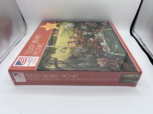 NEW Vintage Great American Puzzle Factory Gre Gerardi Teddy Bears Picnic Puzzle - Picture 4 of 7