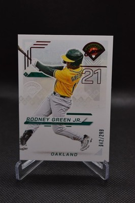 Rodney Green Jr. /299 2025 Panini Prospect Edition Red Foil Oakland Athletics