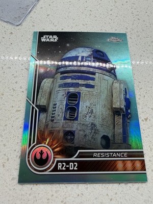 2023 Topps Chrome Star Wars R2-D2 /199 Aqua Refractor