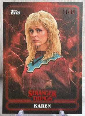 2025 Topps Stranger Things Cara Buono as Karen Red 6/10
