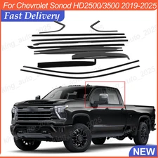 For Chevrolet Sonod HD2500/3500 2019-2025 Black Window Decor Trim Strip Cover US