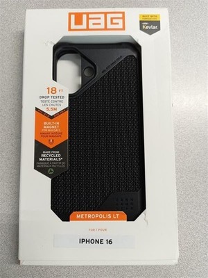 UAG Metropolis LT Case For Apple iPhone 16 6.1  Black 18ft. Drop Protection