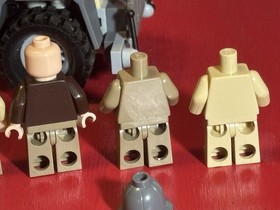 Lego Indiana Jones Minifigure, Parts & Vehicle Lot: From Sets 7622, 7195, 77012.