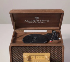 Vintage Style 3-in-1 Vinyl Record Player Wood Grain Finish - Hearth