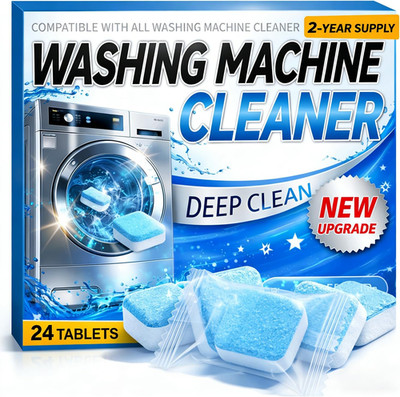 Washing Machine Cleaner Tablets 24 Pack HE Front Top Load Tub Descaler 2Yr