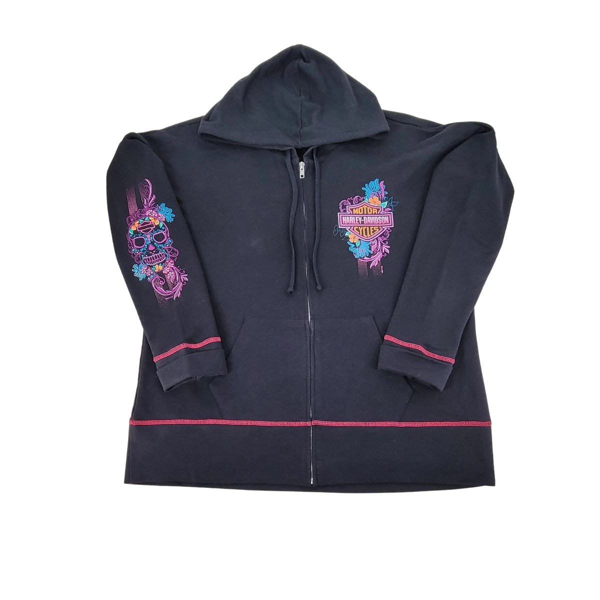 harley davidson zip up hoodie products for sale | eBay