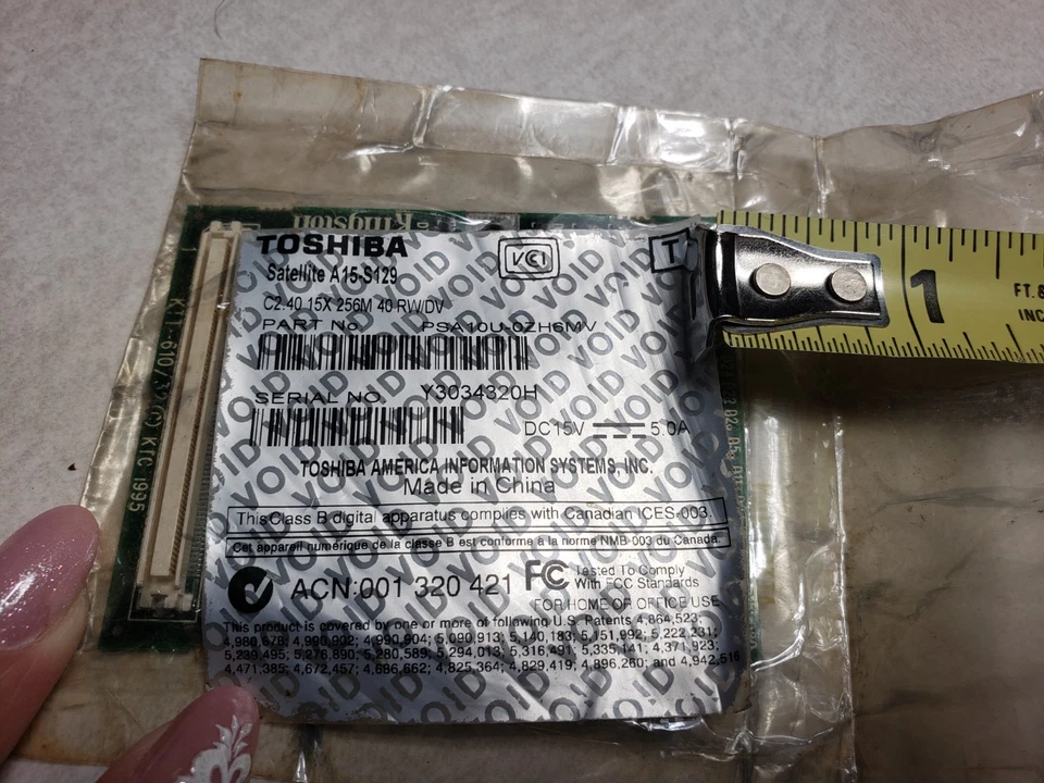 Toshiba Satellite A15-S129 Memory Module 8MB DRAM TH24085 - Image 4 of 4