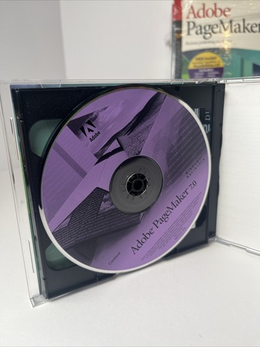 2 CD w/ Serial Adobe PageMaker 7.0 Windows Education Version + User Guide Box - Picture 3 of 5
