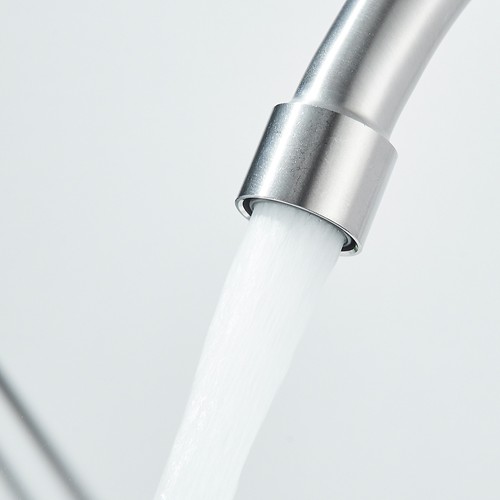 Brushed Nickel 8 inch Centerset Kitchen Faucet 3 Hole 2 Handle Swivel Sink Mixer - Picture 4 of 12