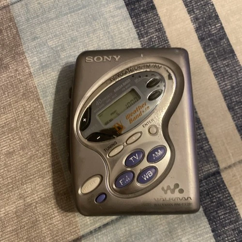 Vintage Sony Walkman WM-FX281 TV/Weather/FM/AM Cassette Tape Player AM/FM Works