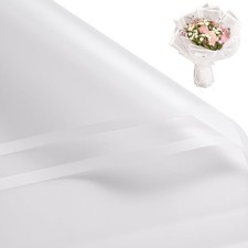 20Pcs White Waterproof Flower Wrapping Paper Bouquet Florist Packaging