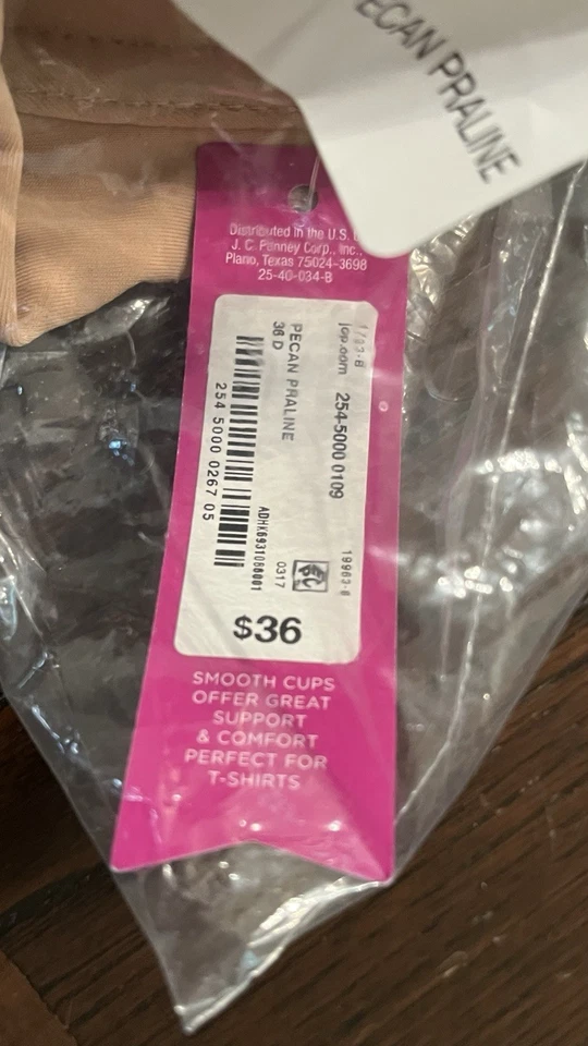 AMBRIELLE каждый день полный охват бюстгальтер на косточках Pecan желтовато-коричневый/бежевый 36D * новый с ярлыками - Изображение 3 из 4